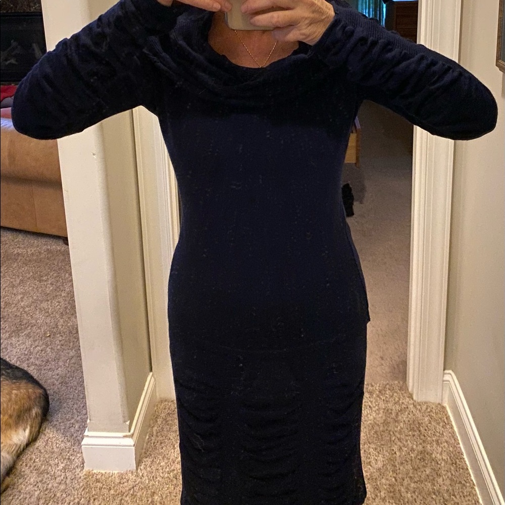 Stizzoli two piece navy knit dress
